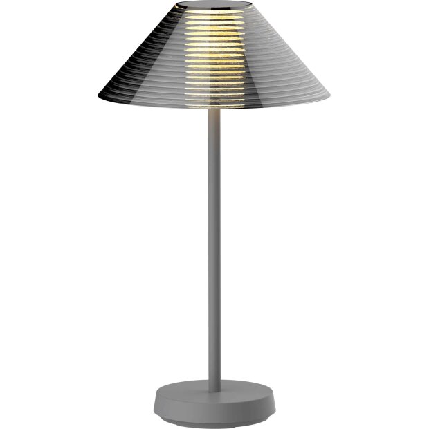LED Design Akku Tischlampe dimmbar für Innen und Außen mit 2200 mAh Akku Kegelform