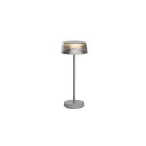 LED Design Akku Tischlampe dimmbar für Innen und Außen mit 2200 mAh Akku Zylinderform