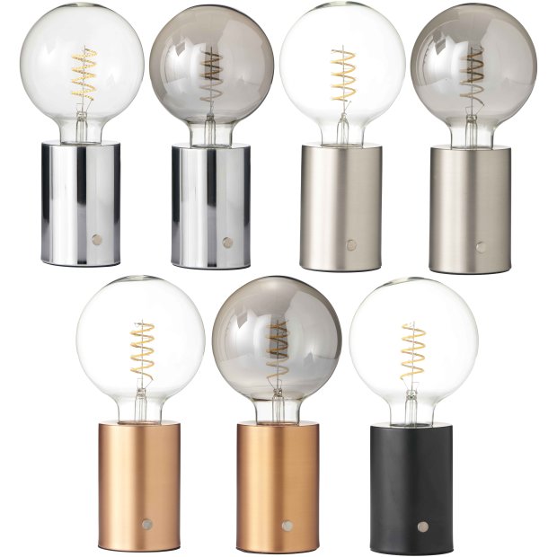Northpoint LED Akku Tischlampe Edison Style Glühbirne mit Glühdraht bis zu 96 Stunden Laufzeit 2000mAh Touch Dimmer Ambientelicht Tischleuchte