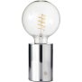 LED Eddison Lampe Akku Design Tischlampe mit Glühdraht 2000mAh dimmbar Chrom klare Birne
