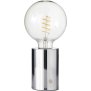 Northpoint LED Eddison Lampe Akku Design Tischlampe mit Glühdraht 2000mAh dimmbar Chrom klare Birne