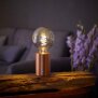 LED Eddison Lampe Akku Design Tischlampe mit Glühdraht 2000mAh dimmbar Roségold dunkle Birne