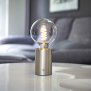 Northpoint LED Akku Tischlampe Edison Style Glühbirne mit Glühdraht bis zu 96 Stunden Laufzeit 2000mAh Touch Dimmer Ambientelicht Tischleuchte Stahl klare Birne