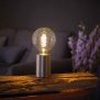 Northpoint LED Akku Tischlampe Edison Style Glühbirne mit Glühdraht bis zu 96 Stunden Laufzeit 2000mAh Touch Dimmer Ambientelicht Tischleuchte Stahl klare Birne
