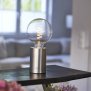 Northpoint LED Eddison Lampe Akku Design Tischlampe mit Glühdraht 2000mAh dimmbar Stahl klare Birne