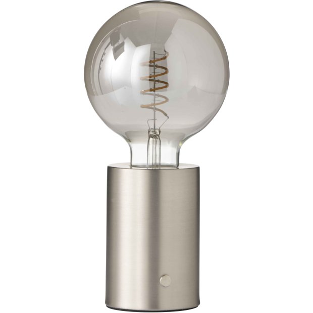 Northpoint LED Eddison Lampe Akku Design Tischlampe mit Glühdraht 2000mAh dimmbar Stahl dunkle Birne