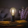 Northpoint LED Akku Tischlampe Edison Style Glühbirne mit Glühdraht bis zu 96 Stunden Laufzeit 2000mAh Touch Dimmer Ambientelicht Tischleuchte Schwarz-Matt