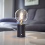 Northpoint LED Eddison Lampe Akku Design Tischlampe mit Glühdraht 2000mAh dimmbar Schwarz-Matt