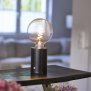 Northpoint LED Eddison Lampe Akku Design Tischlampe mit Glühdraht 2000mAh dimmbar Schwarz-Matt