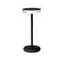 Moderne dimmbare LED Tischlampe 30cm, 1800mAh Akku, warmweiß, USB-C, 5-7h Leuchtdauer, 180 - Schwarz
