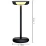 Moderne dimmbare LED Tischlampe 30cm, 1800mAh Akku, warmweiß, USB-C, 5-7h Leuchtdauer, 180 - Schwarz