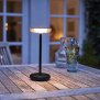 Northpoint LED Design Akku Tischlampe Slim dimmbar für Innen und Außen mit 1800 mAh Akku Schwarz