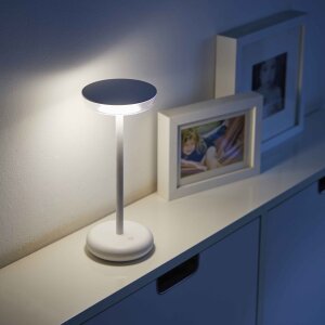Moderne dimmbare LED Tischlampe 30cm, 1800mAh Akku, warmweiß, USB-C, 5-7h Leuchtdauer, 180 Lumen
