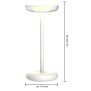 Moderne dimmbare LED Tischlampe 30cm, 1800mAh Akku, warmweiß, USB-C, 5-7h Leuchtdauer, 180 Lumen