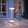 Northpoint LED Design Akku Tischlampe Slim dimmbar für Innen und Außen mit 1800 mAh Akku Weiß