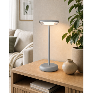LED Akku Tischlampe Grau Dimmbar Touch Warmweiß...