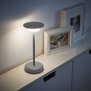 Northpoint LED Design Akku Tischlampe Slim dimmbar für Innen und Außen mit 1800 mAh Akku Grau