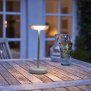 Northpoint LED Design Akku Tischlampe Slim dimmbar für Innen und Außen mit 1800 mAh Akku Grau