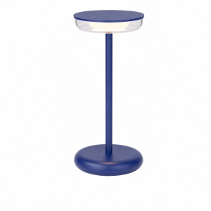 LED Akku Tischlampe Blau Dimmbar Touch Warmweiß USB-C Nachttischlampe kabellos 27,4cm