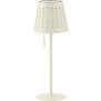 LED Outdoor Tischleuchte Elfenbein-Beige wiederaufladbar 2200mAh Akku Metall Solar Wasserfest