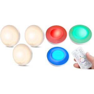 LED Batterie Beleuchtungsspots Schkrankleuchten 3er Set...