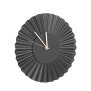 Design Edelstahl Fächer Wanduhr- gewelltes Metall Wanduhr Welle Schwarz - gewelltes Metall Schwarz