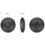 Design Edelstahl Fächer Wanduhr- gewelltes Metall Wanduhr Welle Schwarz - gewelltes Metall Schwarz