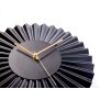 Design Edelstahl Fächer Wanduhr- gewelltes Metall Wanduhr Welle Schwarz - gewelltes Metall Schwarz