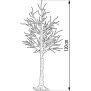 B-Ware Northpoint LED Lichtbaum Weihnachtsdeko In- & Outdoor | elastische Zweige | Timerfunktion | 120cm Birkenoptik | 120 LEDs