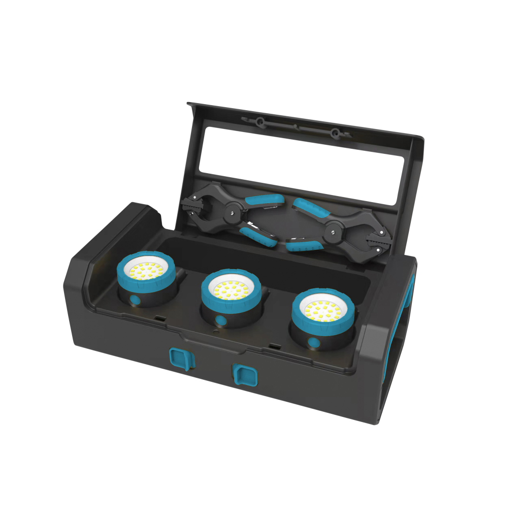 Northpoint LED Akku Lounge Lights 4er-Set mit Touchsensor Kabellos für Innen und Außen RGBW Flackereffekt mit Ladestation ca. 7 cm hoch (Silber Matt