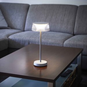 B-Ware LED Design Akku Tischlampe dimmbar für Innen und Außen mit 2200 mAh Akku Zylinderform