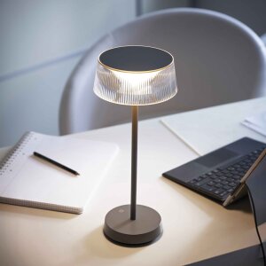 B-Ware LED Design Akku Tischlampe dimmbar für Innen und Außen mit 2200 mAh Akku Zylinderform