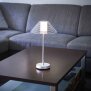 B-Ware LED Design Akku Tischlampe dimmbar für Innen und Außen mit 2200 mAh Akku Kegelform