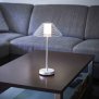 B-Ware Northpoint LED Design Akku Tischlampe dimmbar für Innen und Außen mit 2200 mAh Akku Kegelform