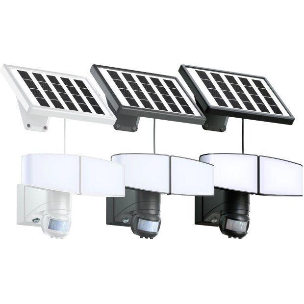 LED Solar Strahler mit Bewegungsmelder Dämmerungssensor Leuchtdauer- und Leuchtkraftregler für Innen