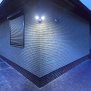 Northpoint LED Solar Strahler mit Bewegungsmelder  Dämmerungssensor Leuchtdauer- und Leuchtkraftregler für Innen und Außen 6000K 2x 450 Lumen Weiß