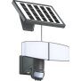 LED Solar Strahler mit Bewegungsmelder Dämmerungssensor Leuchtdauer- und Leuchtkraftregler - Grau