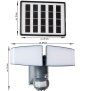 LED Solar Strahler mit Bewegungsmelder Dämmerungssensor Leuchtdauer- und Leuchtkraftregler - Grau