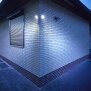 LED Solar Strahler mit Bewegungsmelder Dämmerungssensor Leuchtdauer- und Leuchtkraftregler - Grau