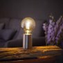 B-Ware Northpoint LED Akku Tischlampe Edison Style Glühbirne mit Glühdraht bis zu 96 Stunden Laufzeit 2000mAh Touch Dimmer Ambientelicht Tischleuchte Stahl dunkle Birne