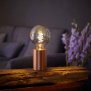 B-Ware Northpoint LED Akku Tischlampe Edison Style Glühbirne mit Glühdraht bis zu 96 Stunden Laufzeit 2000mAh Touch Dimmer Ambientelicht Tischleuchte Roségold dunkle Birne