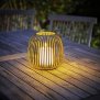 Northpoint LED kerzenlaterne Windlicht für Innen und Außen batteriebetrieben warmweißes Licht mit Timer Kerzenschein Flackereffekt Beige