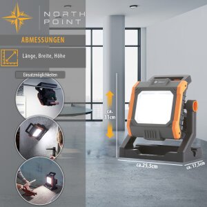Multi Akku LED Baustrahler Arbeitsstrahler 4000 Lumen 5000 Kelvin IP65 dimmbar max. 35W kompatibel