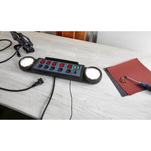 Steckdosenleiste mit Lichtauslass zur Wandmontage separaten Ein-/Ausschaltern USB und USB-C
