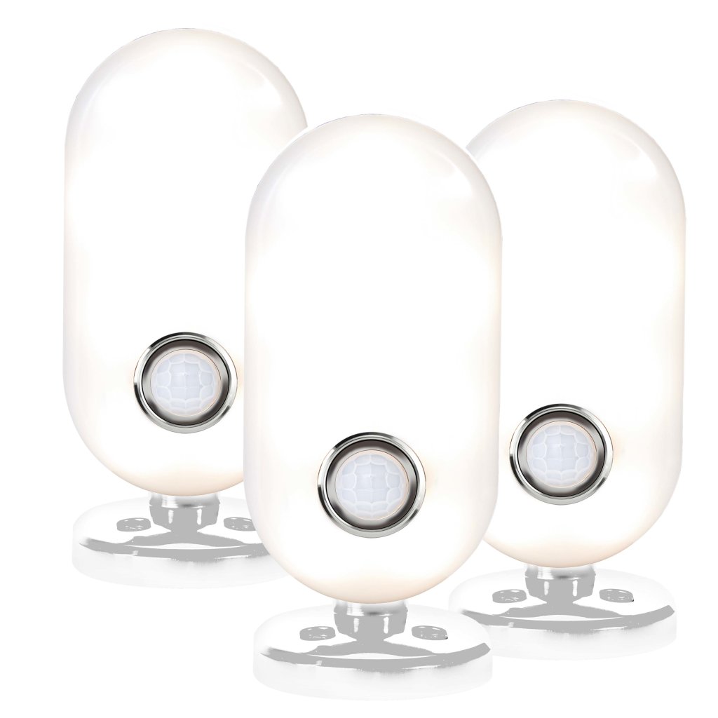 B-Ware Northpoint LED Leuchte mit Bewegungsmelder 3er-Set ovalen Lich