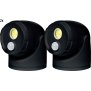 Northpoint LED Batterie Spot Strahler 2er-Set Flutlicht mit Bewegungsmelder und Erdspieß 5000K neutralweiß 450 Lumen integrierter Timer ohne Batterie (Schwarz)