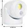 Northpoint LED Batterie Spot Strahler 2er-Set Flutlicht mit Bewegungsmelder und Erdspieß 5000K neutralweiß 450 Lumen integrierter Timer ohne Batterie (Weiß)