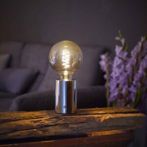 B-Ware LED Akku Tischlampe Edison Style Glühbirne mit Glühdraht bis zu 96 Stunden Laufzeit 2000mAh