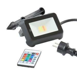 LED-Strahler Gartenstrahler Regenbogenstrahler RGBW Gartenbeleuchtung Fernbedienung Timer Erdspieß 10W IP54