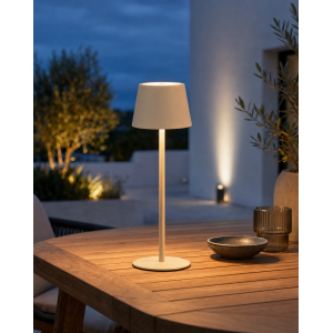 Modulare 3-in-1 LED Akku Tischlampe Beige –...